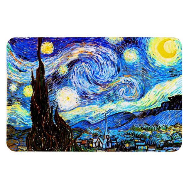 Van Gogh Starry Night Fine Art Magnet (Horizontal)