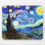 Van Gogh Starry Night Fine Art Mouse Pad<br><div class="desc">Starry Night,  fine art by Vincent van Gogh.</div>