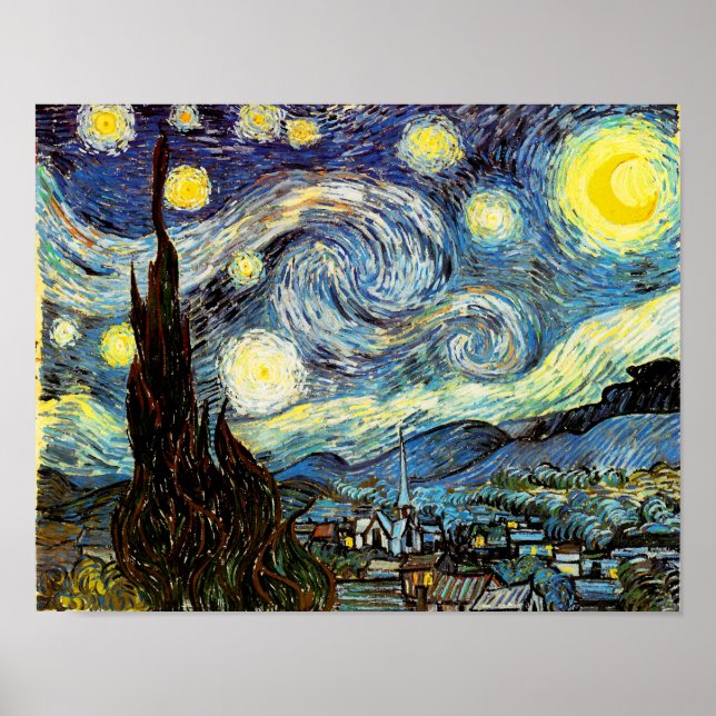 Van Gogh Starry Night Fine Art Poster (Front)