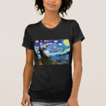 Van Gogh Starry Night Fine Art T-Shirt<br><div class="desc">Starry Night,  fine art by Vincent van Gogh.</div>