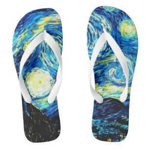 Van Gogh - Starry Night Flip Flops