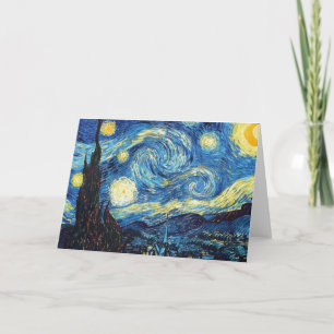 Van Gogh Starry Night Folded Greeting Card