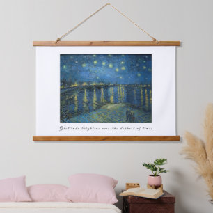 Van Gogh Starry Night Gratitude Artistic Uplifting Hanging Tapestry