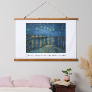 Van Gogh Starry Night Gratitude Artistic Uplifting Hanging Tapestry