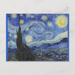Van Gogh, Starry Night Holiday Postcard<br><div class="desc">Van Gogh,  Starry Night Holiday Postcard</div>
