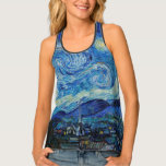 Van Gogh Starry Night. Impressionism vintage art Singlet<br><div class="desc">Van Gogh "The Starry Night" tank top.</div>