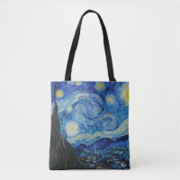 Van Gogh Starry Night. Impressionism vintage art