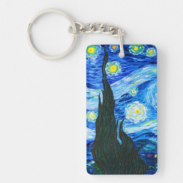 Van Gogh Starry Night Key Ring (Front)