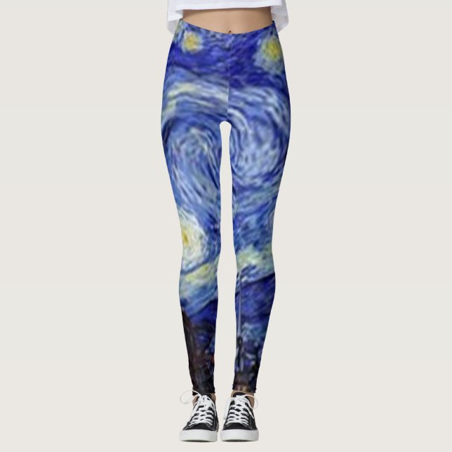 Van Gogh Starry Night Leggings (Front)