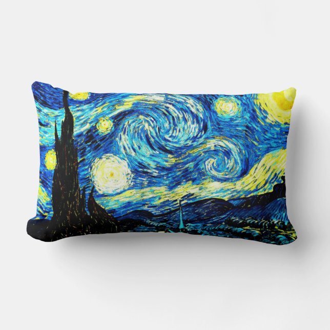 Van Gogh: Starry Night Lumbar Cushion (Front)
