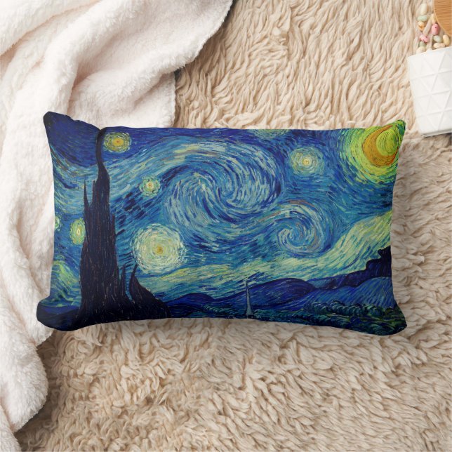 Van Gogh Starry Night Lumbar Cushion (Blanket)