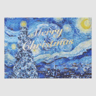 Van Gogh - Starry Night Merry Christmas Tissue Paper