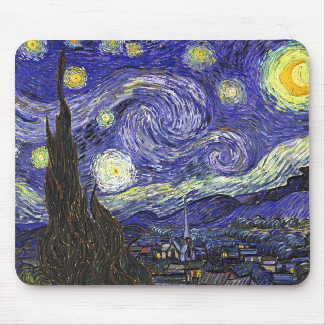 Van Gogh Starry Night Mouse Pad (Front)
