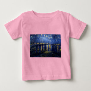 Van Gogh Starry Night Over Rhone Baby T-Shirt