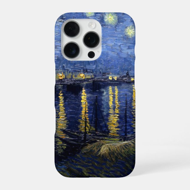 Van Gogh Starry Night Over Rhone iPhone Case (Back)