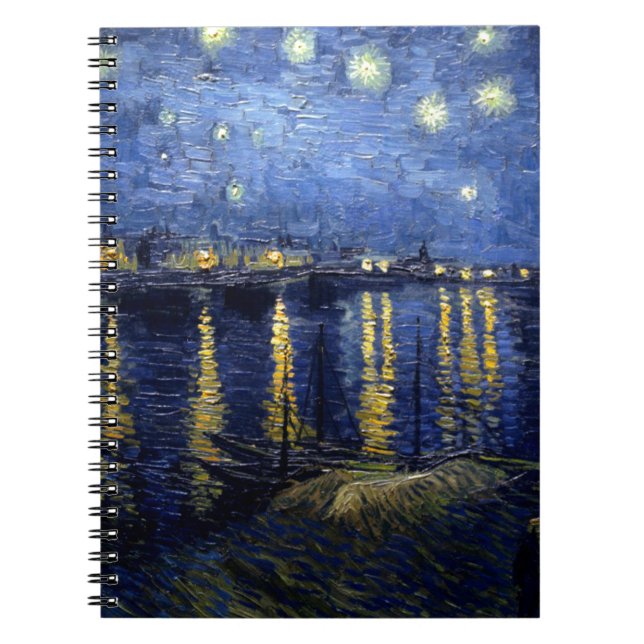Van Gogh Starry Night Over Rhone Notebook (Front)
