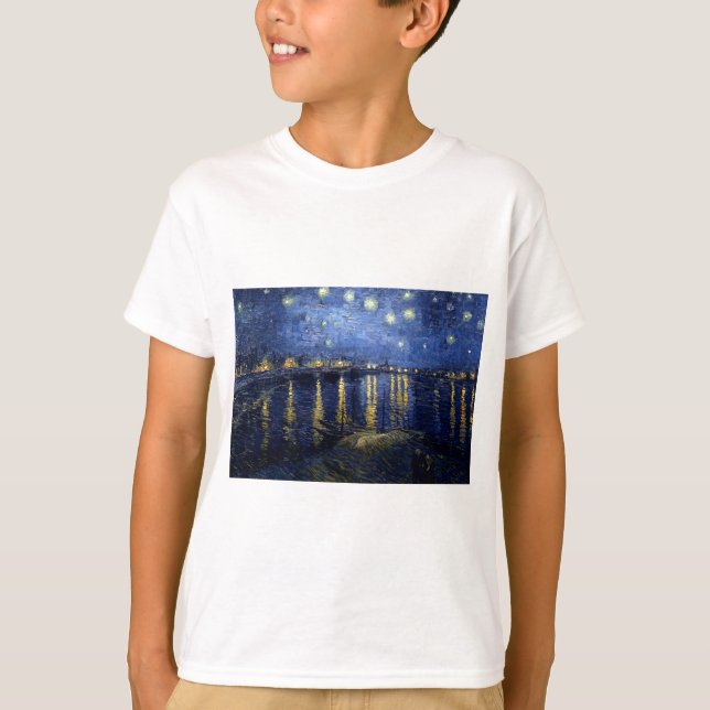 Van Gogh Starry Night Over Rhone T-Shirt (Front)