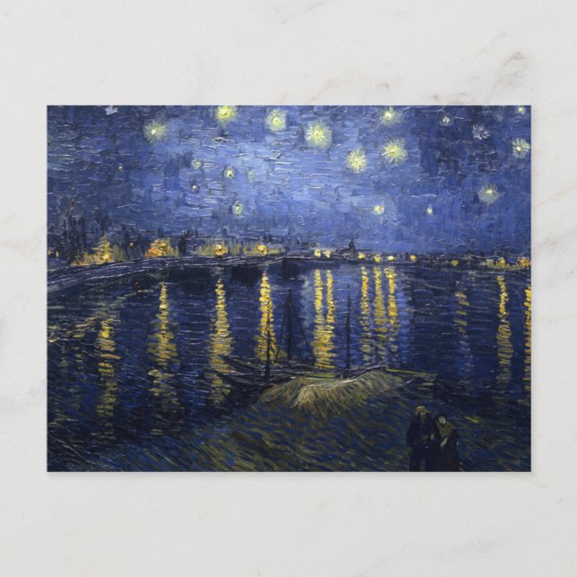 Van Gogh | Starry Night Over The Rhone | 1888 Announcement Postcard (Front)
