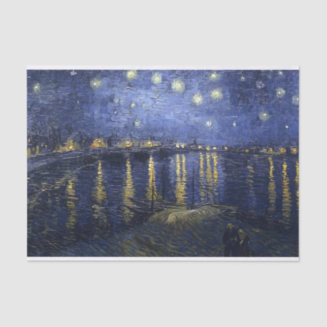 Van Gogh | Starry Night Over The Rhone | 1888 Tissue Paper (Front)