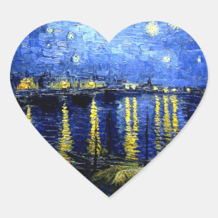 Van Gogh - Starry Night over the Rhone 2020 Heart Sticker