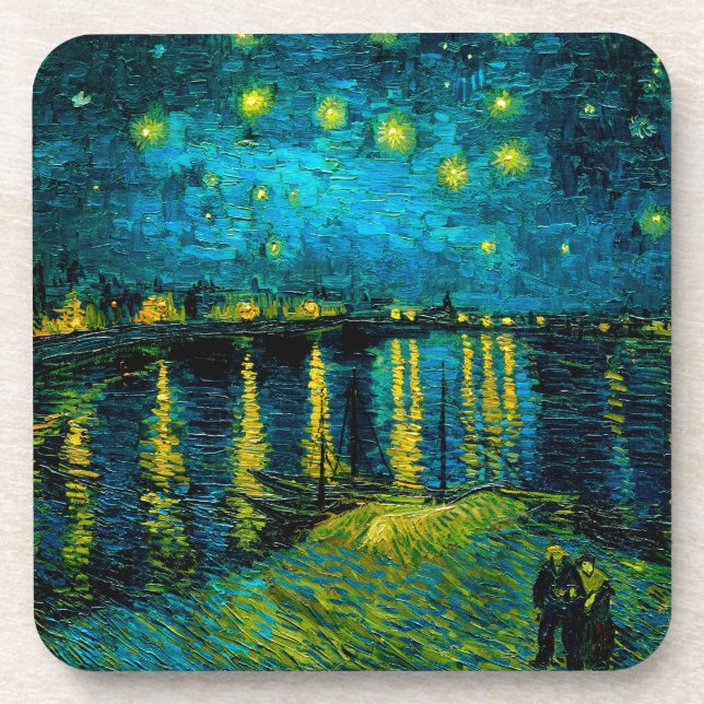 Van Gogh Starry Night Over the Rhône  Coaster (Front)