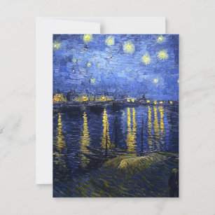 Van Gogh Starry Night Over The Rhone Invitations