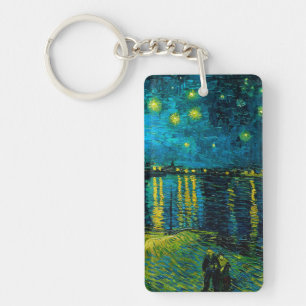 Van Gogh Starry Night Over the Rhône  Key Ring