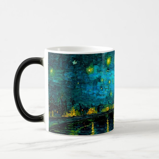 Van Gogh Starry Night Over the Rhône  Magic Mug (Left)
