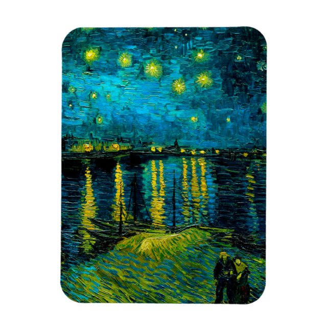 Van Gogh Starry Night Over the Rhône  Magnet (Vertical)