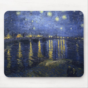 Van Gogh Starry Night Over The Rhone Mouse Pad