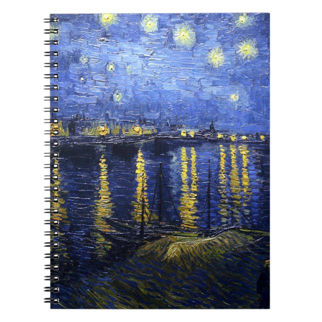 Van Gogh Starry Night Over The Rhone Notebook (Front)