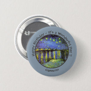 van Gogh Starry Night Over the Rhone Party Items 6 Cm Round Badge