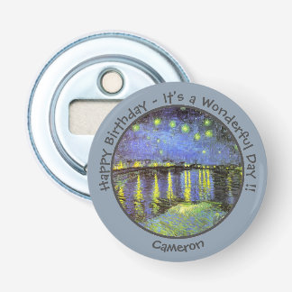 van Gogh Starry Night Over the Rhone Party Items Bottle Opener
