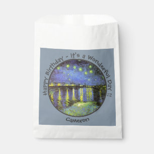 van Gogh Starry Night Over the Rhone Party Items Favour Bags