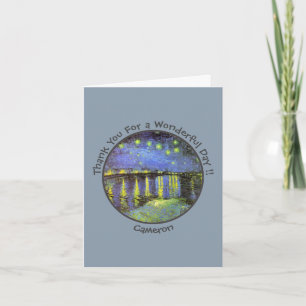 van Gogh Starry Night Over the Rhone Party Items Thank You Card