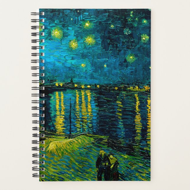 Van Gogh Starry Night Over the Rhône  Planner (Front)