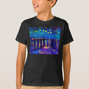 Van Gogh - Starry Night Over The Rhone Pop Art T-Shirt