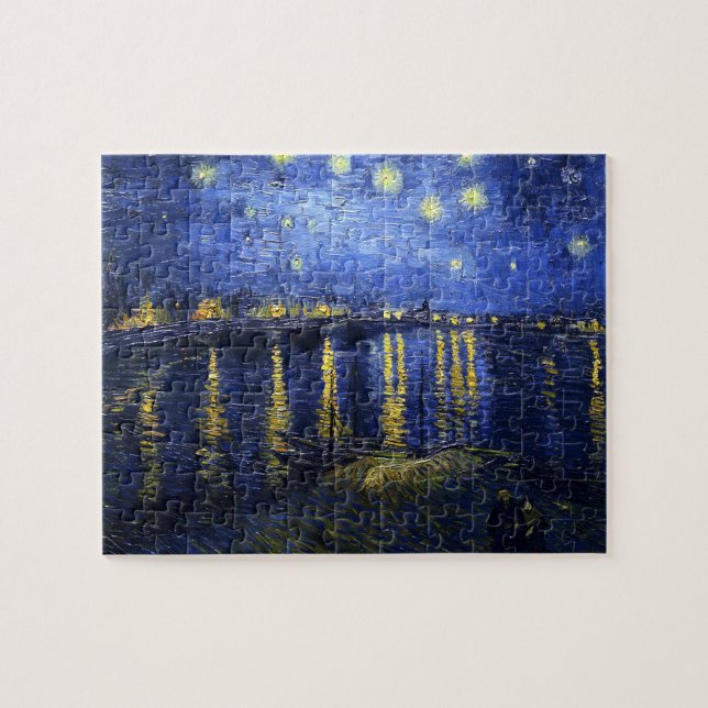 Van Gogh Starry Night Over The Rhone Puzzle (Horizontal)