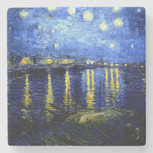 Van Gogh - Starry Night over the Rhone Stone Coaster