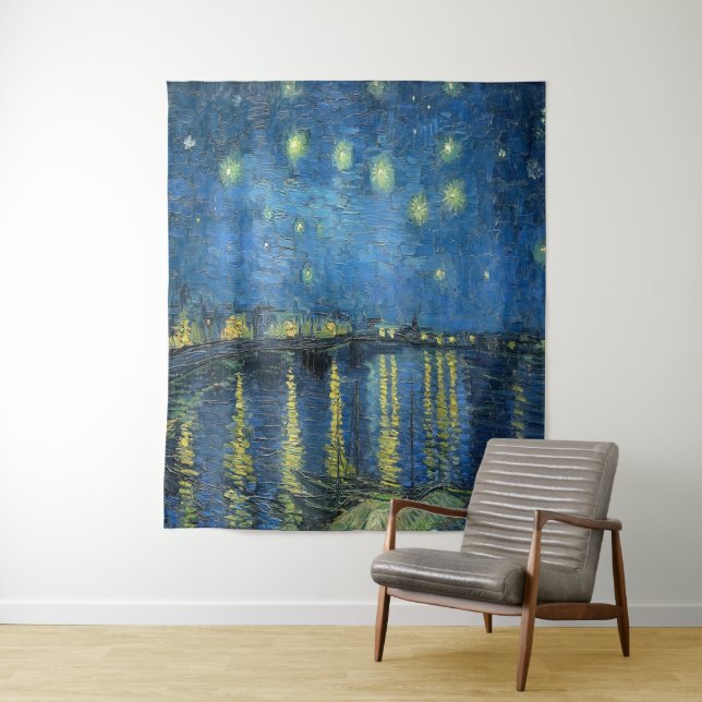 Van Gogh Starry Night Over the Rhone Tapestry (In Situ)