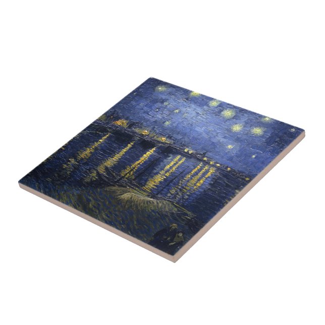Van Gogh Starry Night Over The Rhone Tile (Side)