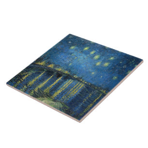 Van Gogh Starry Night Over the Rhone Tile