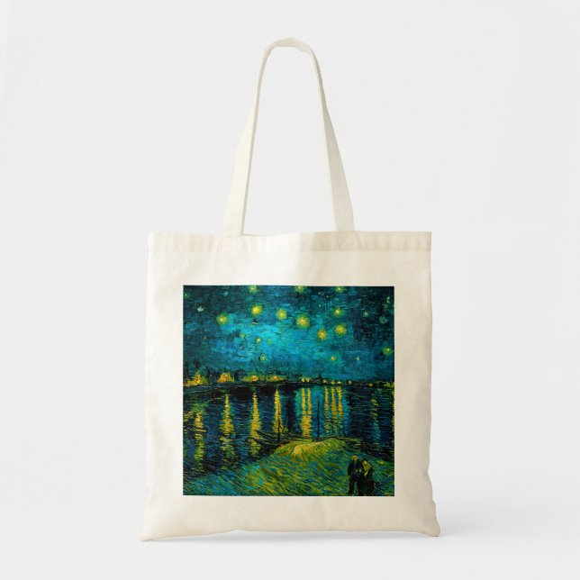 Van Gogh Starry Night Over the Rhône  Tote Bag (Front)
