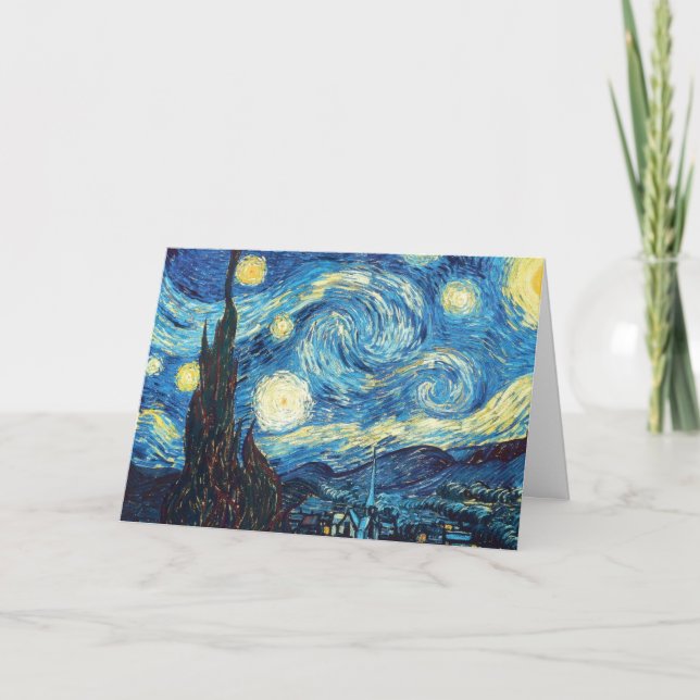 Van Gogh Starry Night Painting Card (Front)