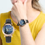 Van Gogh Starry Night Painting Elegant Women’s Watch<br><div class="desc">Van Gogh Starry Night Painting Elegant Women’s Watches – Artistic Timepiece Carry a masterpiece on your wrist. This Men’s Watch features Van Gogh’s timeless Starry Night as a stunning full-colour dial. A perfect blend of classic art and modern functionality, this watch elevates your style while keeping you punctual with precise...</div>