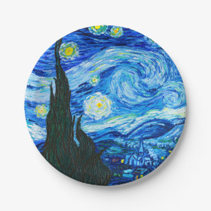 Van Gogh Starry Night Paper Plate
