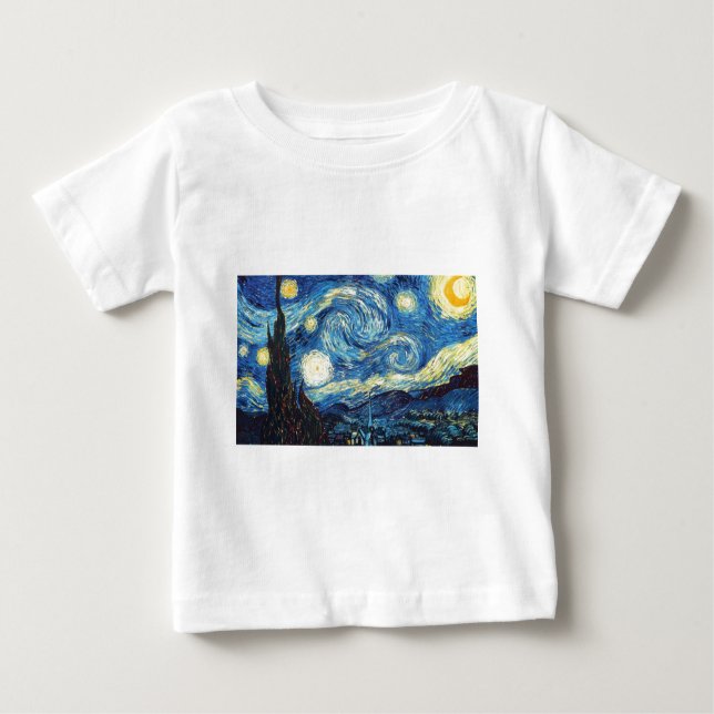Van Gogh Starry Night Peace Love Destiny Baby T-Shirt (Front)