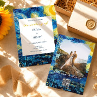 Van Gogh Starry Night Photo QR Code Wedding