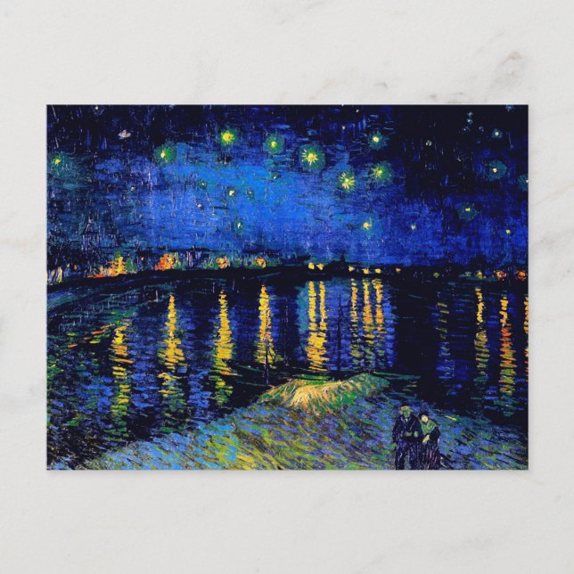 Van Gogh Starry Night Rhone (F474) Fine Art Postcard (Front)