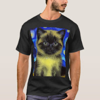 Van Gogh Starry Night Siamese Cat